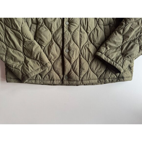 ROOTS Brooks Green Quilted Nylon Lightweight Boxy Jacket, Size L - Picture 10 of 16